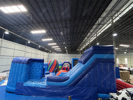 बड़े बॉल बाधा पाठ्यक्रम के साथ वाणिज्यिक inflatable थीम पार्क इनडोर उछाल खेल का मैदान डिस्को उछाल बास्केटबॉल हुप