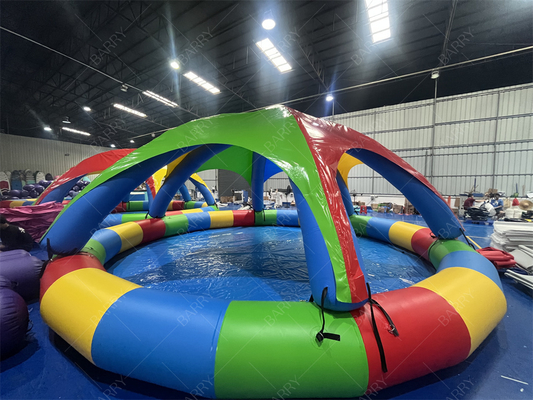 वाणिज्यिक उपयोग के लिए तम्बू के साथ 8 मीटर पीवीसी inflatable स्विमिंग पूल
