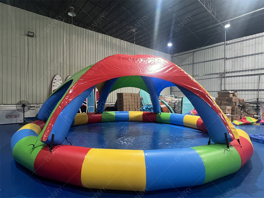 वाणिज्यिक उपयोग के लिए तम्बू के साथ 8 मीटर पीवीसी inflatable स्विमिंग पूल