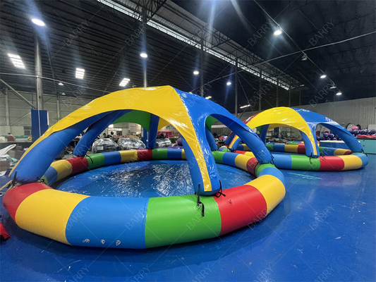 वाणिज्यिक उपयोग के लिए तम्बू के साथ 8 मीटर पीवीसी inflatable स्विमिंग पूल