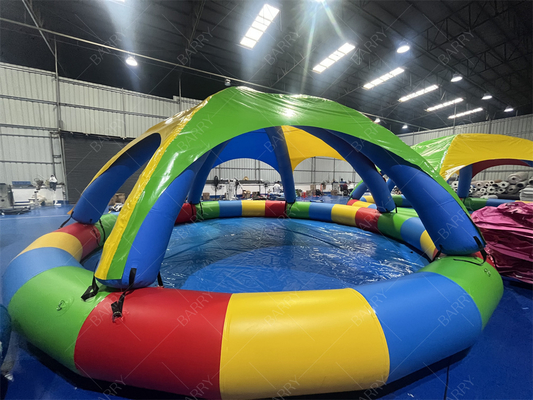 वाणिज्यिक उपयोग के लिए तम्बू के साथ 8 मीटर पीवीसी inflatable स्विमिंग पूल