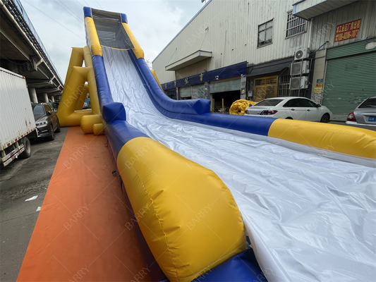 थीम पार्क के लिए वाणिज्यिक विशाल inflatable पानी स्लाइड 30x10.6m पीवीसी