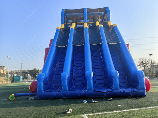 वाणिज्यिक ग्रेड 65x18x15 मीटर लाल कस्टम साहसिक विशाल inflatable वयस्क के लिए पानी स्लाइड
