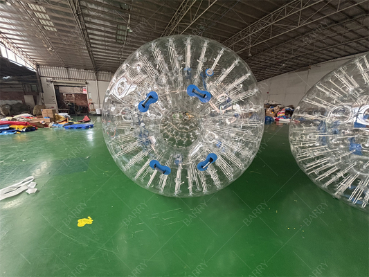 पीवीसी टीपीयू 2.5 मीटर पागल मानव हैमस्टर Zorbing Rolling Ball Inflatable Zorb Ball for Kids Adults