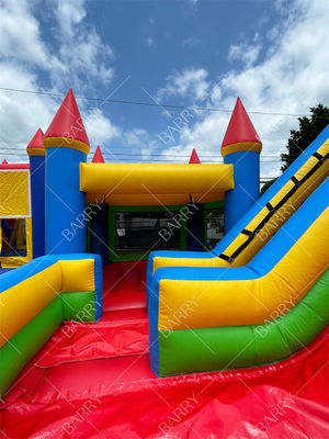 कस्टम थीम inflatable पीवीसी Tarpaulin Combo Castle स्लाइड बच्चों के लिए उछल महल