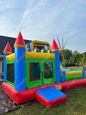 कस्टम थीम inflatable पीवीसी Tarpaulin Combo Castle स्लाइड बच्चों के लिए उछल महल