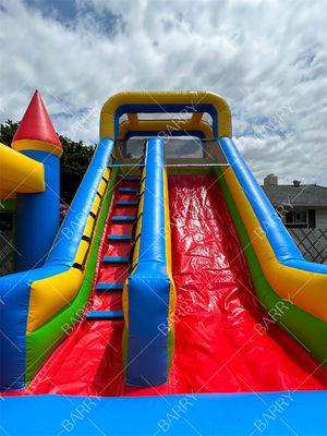 कस्टम थीम inflatable पीवीसी Tarpaulin Combo Castle स्लाइड बच्चों के लिए उछल महल
