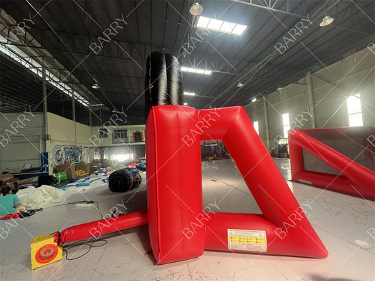 3 मीटर/4 मीटर/5 मीटर ऊँचा विशाल लाल इन्फ्लेटेबल डार्ट बोर्ड सॉकर फुटबॉल किक डार्टबोर्ड टारगेट गेम