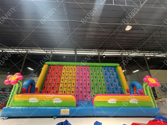 आउटडोर पार्टी किराए पर लेने के लिए विशाल इन्फ्लेटेबल गेम्स बच्चों के लिए फूल इन्फ्लेटेबल क्लाइम्बिंग वॉल बिक्री के लिए