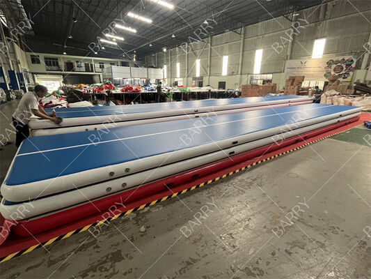 एयर मैट टम्बल ट्रैक inflatable जिमनास्टिक टम्बलिंग मैट 6.6ft 10ft 13ft 16ft 20ft 23ft 26ft प्रशिक्षण मैट 4/8 इंच