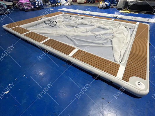 गर्मी ड्रॉप स्टिच ट्यूब इन्फ्लेटेबल जेलीफ़िश याट पूल इन्फ्लेटेबल समुद्री तैराकी पूल नेट के साथ