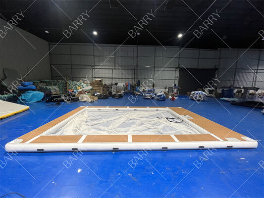 गर्मी ड्रॉप स्टिच ट्यूब इन्फ्लेटेबल जेलीफ़िश याट पूल इन्फ्लेटेबल समुद्री तैराकी पूल नेट के साथ