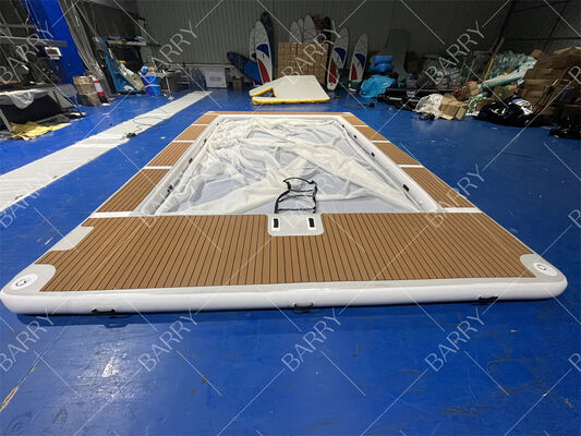 गर्मी ड्रॉप स्टिच ट्यूब इन्फ्लेटेबल जेलीफ़िश याट पूल इन्फ्लेटेबल समुद्री तैराकी पूल नेट के साथ