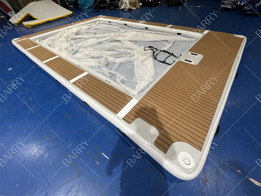 गर्मी ड्रॉप स्टिच ट्यूब इन्फ्लेटेबल जेलीफ़िश याट पूल इन्फ्लेटेबल समुद्री तैराकी पूल नेट के साथ