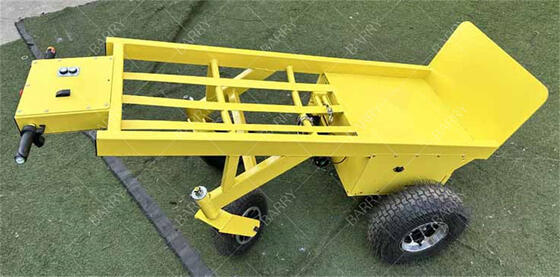 इलेक्ट्रिक पावर्ड 4-व्हील हेवी ड्यूटी हैंड ट्रक डॉली, इन्फ्लेटेबल बाउंस हाउस उठाने के लिए विंच के साथ