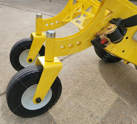 इलेक्ट्रिक पावर्ड 4-व्हील हेवी ड्यूटी हैंड ट्रक डॉली, इन्फ्लेटेबल बाउंस हाउस उठाने के लिए विंच के साथ