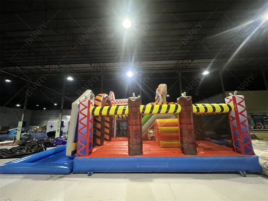 निर्माण साहसिक inflatable कॉम्बो. Bounce House + स्लाइड + स्प्लैश पूल, सभी में एक बच्चों के खेल प्रणाली