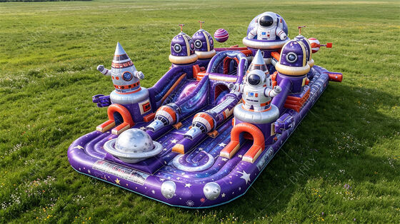 बाहरी अंतरिक्ष यात्री थीम वाला inflatable खेल का मैदान∙ स्लाइड्स और सुरंगों के साथ अनुकूलन योग्य वाणिज्यिक उछाल महल∙ बच्चों के लिए पार्टियों, घटनाओं और किराये के व्यवसाय के लिए