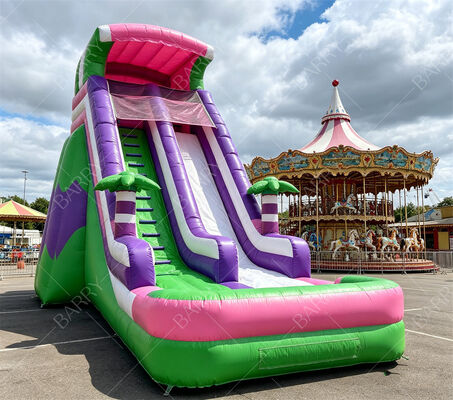 18 फीट लंबा सफारी टाइगर प्रिंट inflatable पानी स्लाइड
