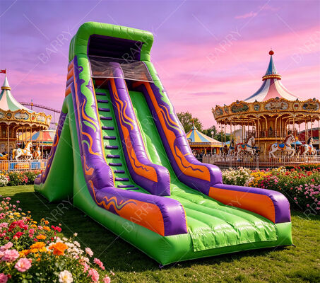 18 फीट लंबा सफारी टाइगर प्रिंट inflatable पानी स्लाइड