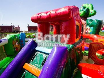 किड पार्टी समय खेल का मैदान Inflatable कूद उछाल के लिए कस्टम उड़ा बाधा कोर्स