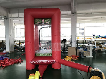 विज्ञापन के लिए पीवीसी Inflatable घन कैश मनी कैचिंग मशीन बूथ