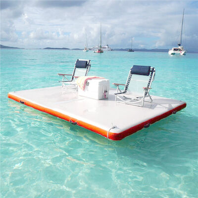 पीवीसी Inflatable द्वीप फ्लोटिंग योग चटाई Inflatable तैर प्लेटफार्म प्लेटफ़ॉर्म