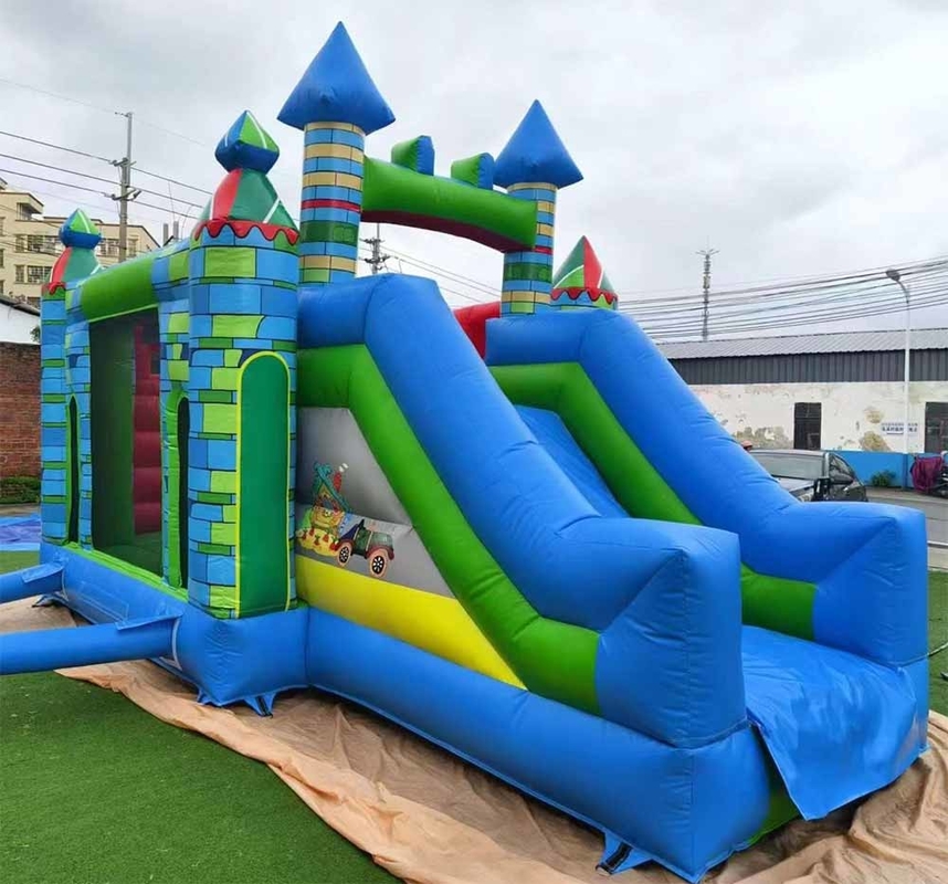 तेजी से शिपिंग inflatable bouncer पीवीसी सामग्री Combo स्लाइड और बास्केटबॉल हुप के साथ उछाल घर