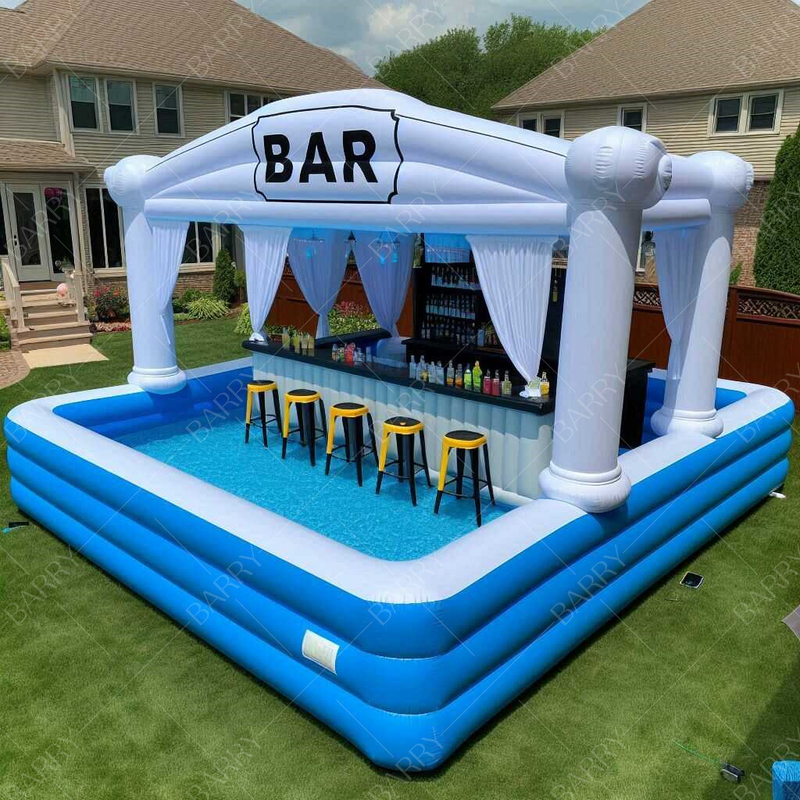 बड़े उत्कृष्ट डिजाइन inflatable नई बार अवकाश मंच पार्टी बार inflatable पानी स्विमिंग पूल पब बार