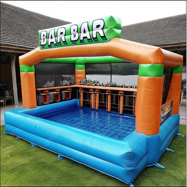 बड़े उत्कृष्ट डिजाइन inflatable स्विमिंग पूल बार फ्लोटिंग पानी पूल inflatable स्विमिंग अप पूल बार