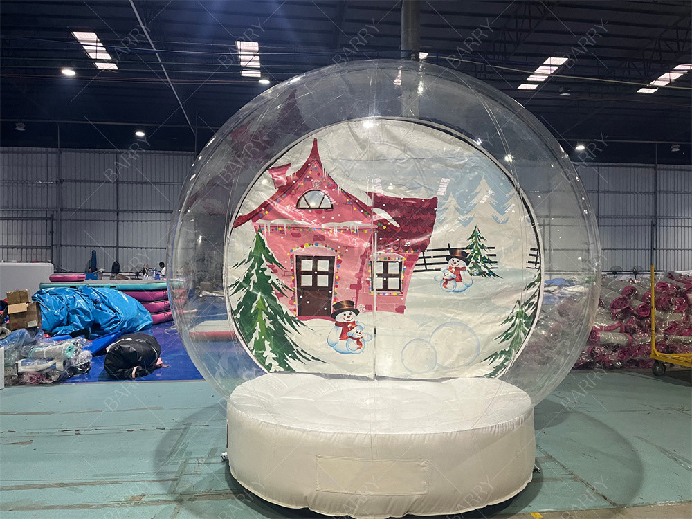 3m नाइट क्लब सजावट क्रिसमस स्पष्ट स्नो ब्लोब तम्बू inflatable सांता हाउस सांता ग्रोटो ऑक्सफोर्ड Chirstmas बुलबुला तम्बू
