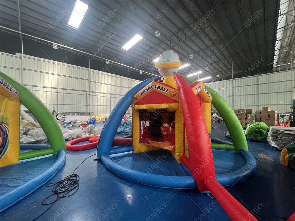 खेल की बड़ी दुनिया Inflatable कार्निवल खेल 3/4/5 में 1 आउटडोर Inflatable खेल