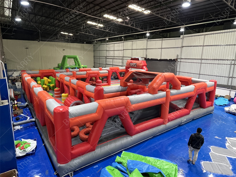 लाल ट्रैंपोलिन पार्क मज़ा शहर inflatable थीम पार्क मनोरंजन पार्क बड़े वयस्क inflatable उछाल घर बिक्री के लिए बच्चों के लिए