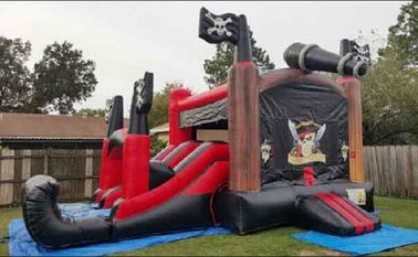 अनुकूलित डबल लेन समुद्री डाकू Inflatable स्लाइड कूदते बाउंसर स्लाइड कॉम्बो