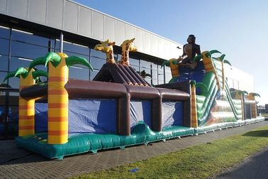 कस्टम मेड Inflatable जंगल बाधा कोर्स लौ retardant