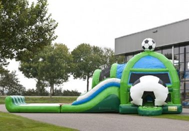 पानी स्लाइड के साथ कमाल सॉकर Inflatable कूद कैसल कॉम्बो