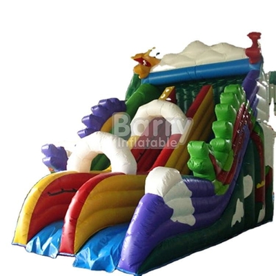 बच्चों के लिए पीवीसी तिरपाल इंद्रधनुष वाणिज्यिक Inflatable पानी स्लाइड