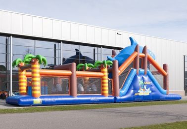 निविड़ अंधकार साहसिक रन Inflatable Obstcale कोर्स 17.5 * 3.8 * 5 मीटर