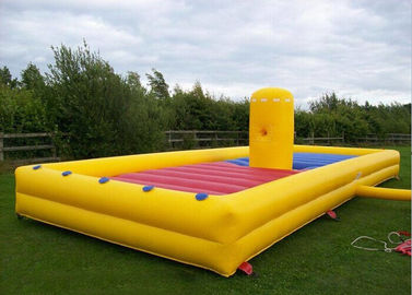 पीला 35x12ft Inflatable इंटरेक्टिव गेम्स अनुकूलित एलिमिनेटर रन बंजी रन
