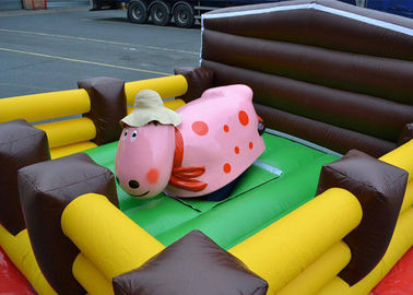 पागल जूनियर रोडियो बुल राइड आउटडोर Inflatable खेलों एयर मैकेनिकल बुल