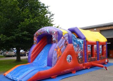 2 पार्ट आक्रमण कोर्स हीरो Inflatable उछालभरी बाधा कोर्स खेल ग्रीष्मकालीन
