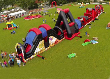 खेल के मैदान के लिए आउटडोर बाधा कोर्स खेल, बूट शिविर Inflatable बाधा कोर्स