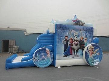 कमाल की फ्रोजन राजकुमारी Inflatable कॉम्बो, ब्लू कैरिज Inflatable बाउंसर कॉम्बो