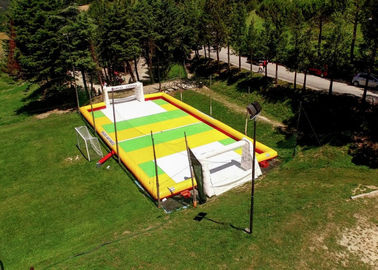 आउटडोर पंप के साथ आउटडोर 12 x 2 x 6m Inflatable सॉकर फ़ील्ड / फुटबॉल पिच
