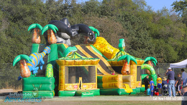 स्लाइड के साथ विशालकाय किंग काँग Inflatable कॉम्बो बच्चों बाउंसी कैसल