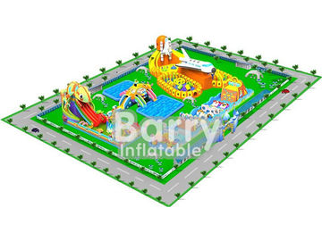 0.55 मिमी पीवीसी सामग्री विशालकाय inflatable जल पार्क परियोजनाओं, मनोरंजन पार्क डिजाइन