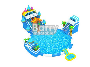 विशालकाय अद्भुत inflatable जल पार्क उपकरण, बच्चों के लिए पिछवाड़े उड़ा पानी पार्क