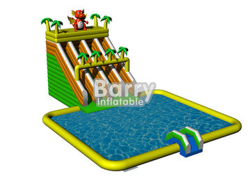 वाणिज्यिक के लिए 0.55 मिमी पीवीसी Tarpaulin गार्डन जंगल Inflatable जल स्लाइड पार्क