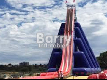 आउटडोर के लिए 0.55 मिमी पीवीसी वाणिज्यिक ग्रेड विशालकाय Inflatable स्लाइड आसान सेटअप
