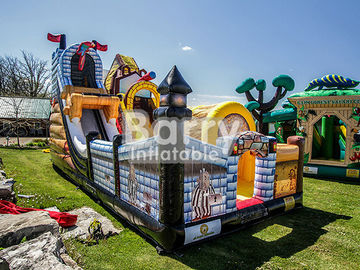 बाउंसर के साथ वाणिज्यिक साम्राज्य समुद्री डाकू स्लाइड Inflatable उड़ा ऊपर बाधा कोर्स